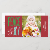 Peace & Joliday Foto Card Feiertagskarte (Vorne/Hinten)