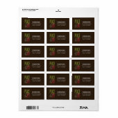 Peace & Joy Address Labels Adressaufkleber (Vorne)