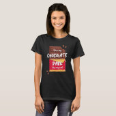Peace Joy And Chocolates Dunkle Schokolade T-Shirt (Vorne ganz)