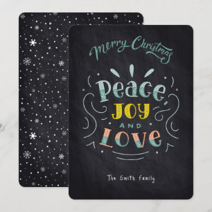 Peace Joy and Liebe Typografy Frohe Weihnachten