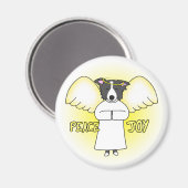 Peace Joy Border Collie Magnet (Vorderseite/Rückseite)