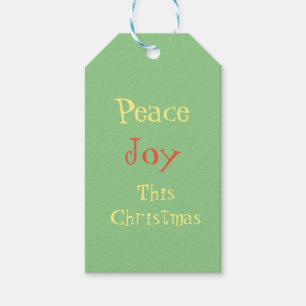 Peace Joy Christmas Geschenkanhänger