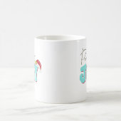 Peace Joy Christmas Pink Red Festive Add Name Kaffeetasse (Mittel)