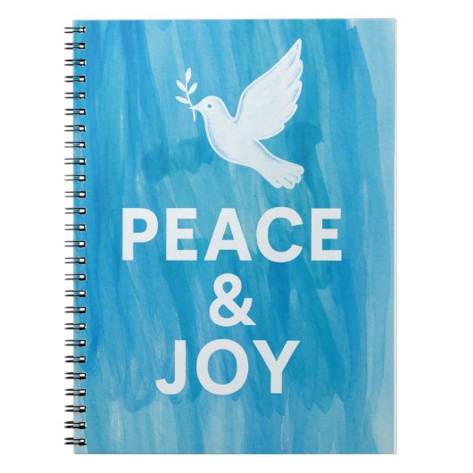 Peace & Joy Feiertage Notizblock (Vorderseite)