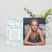 Peace & Joy Hanukkah Custome Card Feiertagskarte (Stehend Vorderseite)