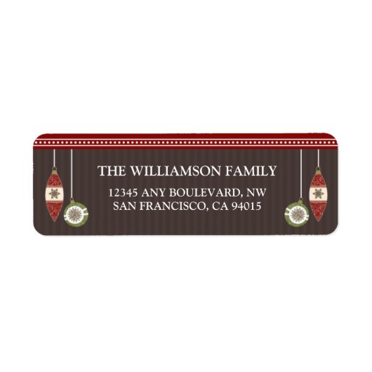 Peace Joy & Happiness Rücksendeadresse (rot) (Vorne)