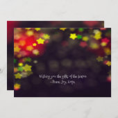 Peace Joy Hope Bokeh Weihnachten (Vorne/Hinten)