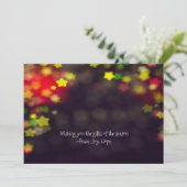 Peace Joy Hope Bokeh Weihnachten (Stehend Vorderseite)