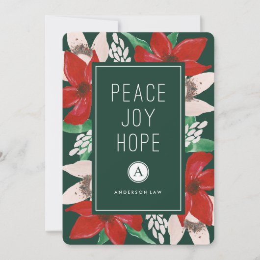 Peace Joy Hope Corporate Holiday Einladung (Vorderseite)