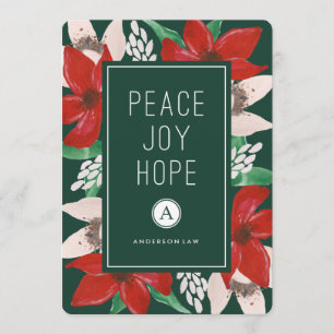 Peace Joy Hope Corporate Holiday Einladung