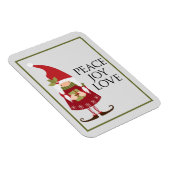 Peace Joy Liebe Girl Gnome Holiday Magnet (Rechte Seite)