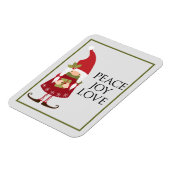 Peace Joy Liebe Girl Gnome Holiday Magnet (Linke Seite)
