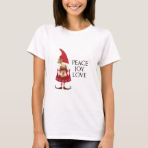 Peace Joy Liebe Girl Gnome Holiday
