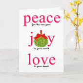 Peace Joy Liebe Holiday Card Karte (Gelbe Blume)