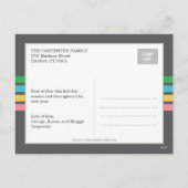 Peace Joy & Liebe Holiday Foto Card Postkarte (Rückseite)