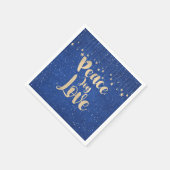 Peace Joy Liebe mit Stars Serviette (Ecke)