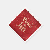 Peace Joy Liebe mit Stars Serviette (Ecke)