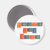 PEACE JOY LIEBE Sandpaper Letters Magnet (Vorderseite/Rückseite)