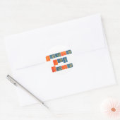 PEACE JOY LIEBE Sandpaper Letters Runder Aufkleber (Umschlag)