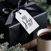 Peace Joy Liebe | Schwarzer und weißer Streifen Ur Geschenkanhänger