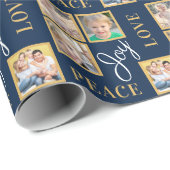 Peace Joy Liebe Typografie | 4 FOTO Geschenkpapier (Rolleneckpunkt)