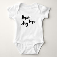 Peace Joy Liebe Typografie Baby Girl Stylish Chic