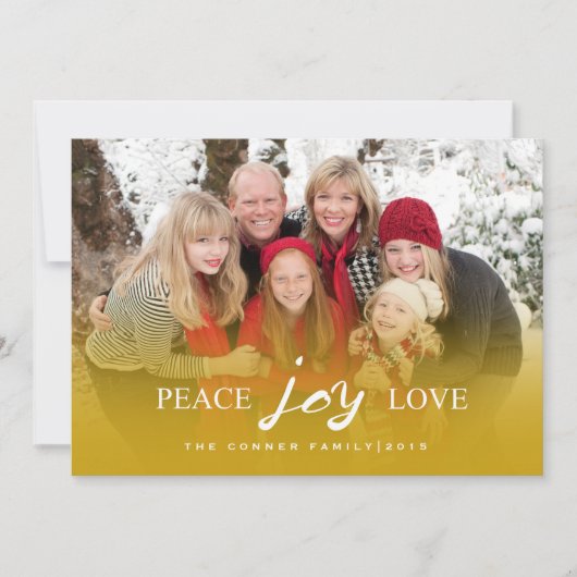Peace Joy Liebe | URLAUB Feiertagskarte (Vorderseite)