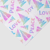 Peace Joy Liebe Weihnachtsbaum Tissue Paper Seidenpapier (Ausschnitt)