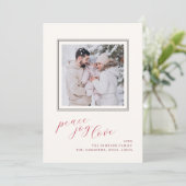 Peace Joy Liebe Weihnachtskarte Foto Image Karte (Stehend Vorderseite)