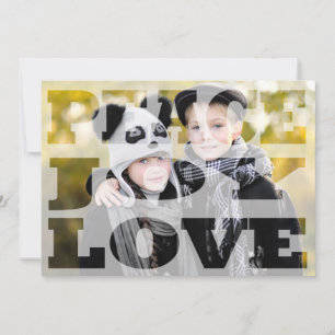 PEACE JOY LIEBE Window Holiday Flat Card Feiertagskarte