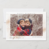 Peace Joy Liebe Winter Holiday Foto Card Einladung (Vorderseite)
