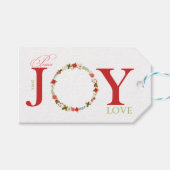 Peace Joy Liebe Wreath Geschenkanhänger (Vorderseite (Horizontal))