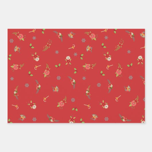 Peace Joy Liebe Wreath Geschenkpapier Set (Vorderseite 2)