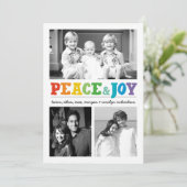 Peace & Joy Multi x 3 Feiertagskarte (Stehend Vorderseite)