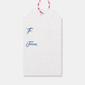 Peace Joy Navy Gold Weihnachten Geschenkanhänger (Rückseite)