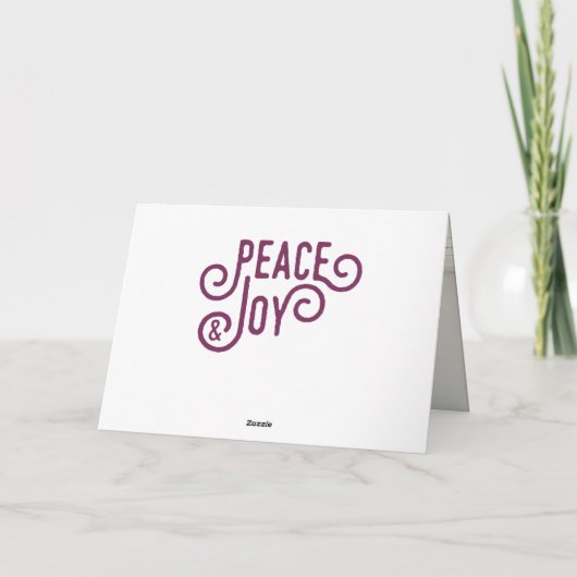 PEACE + JOY(PLUM) FEIERTAGSKARTE (Rückseite)