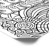 Peace Joy Serenity Abstraktes Muster Erwachsenenfa Poster (Ecke)