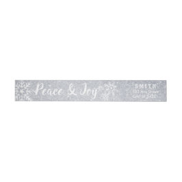Peace & Joy Silver Glitzer Weihnachtsthema