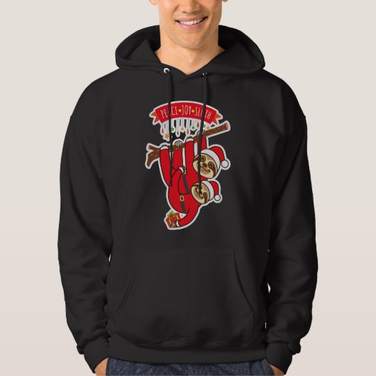 Peace Joy Sloth Hoodie (Vorderseite)