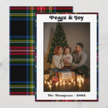 Peace & Joy Tartan Kariertes Foto