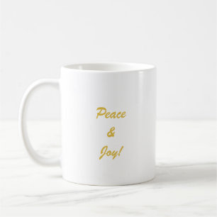 Peace & Joy Topographie-Skript in Goldfarbe Kaffeetasse