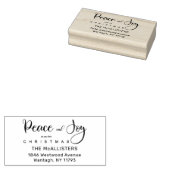 Peace & Joy Zitat Holly Whimsical Script-Adresse Gummistempel (Stempel)