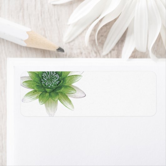 Peace l Beautiful Green Lotus Blank Labels (Insitu)