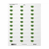 Peace l Beautiful Green Lotus Blank Labels (Vorne)