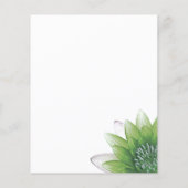 Peace l Beautiful Green Lotus Blume/Water Lilie Flyer (Hinten)