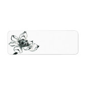 Peace l Beautiful Watercolor Lotus Blank Labels (Vorne)