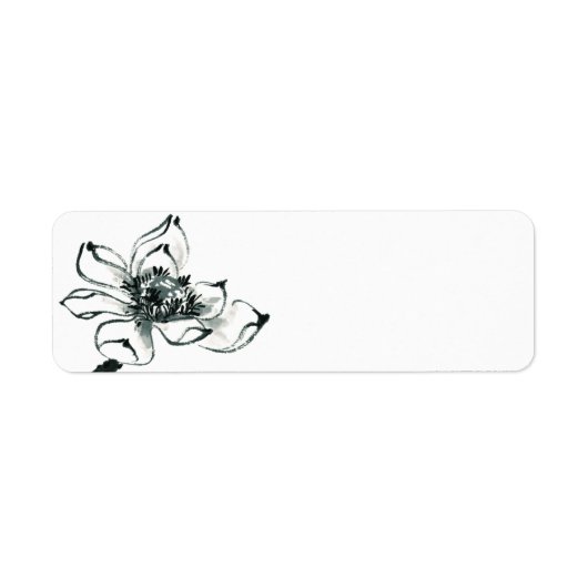 Peace l Beautiful Watercolor Lotus Blank Labels (Vorne)