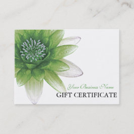 Peace l Beauty Green Lotus Geschenkgutschein Rabattkarte