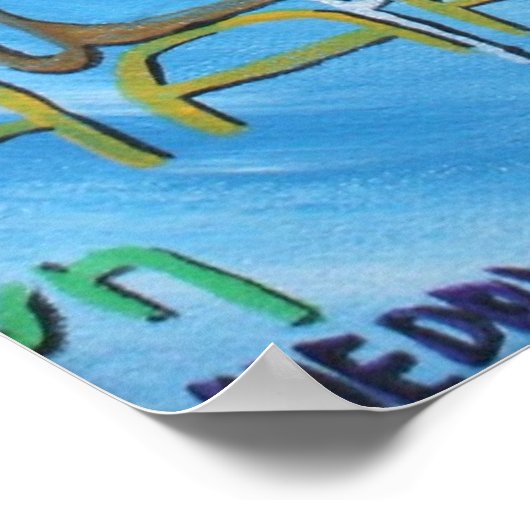 "Peace Language"-Druck (SSS) Poster (Ecke)