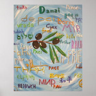 "Peace Language - Version 2" print (SSS) Poster